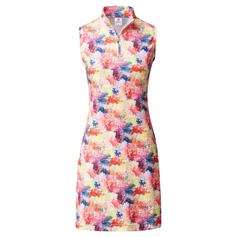 knee length dresses for ladies New Daily Sports Siena Creative Bloom Sleeveless Golf Dress MSP$138