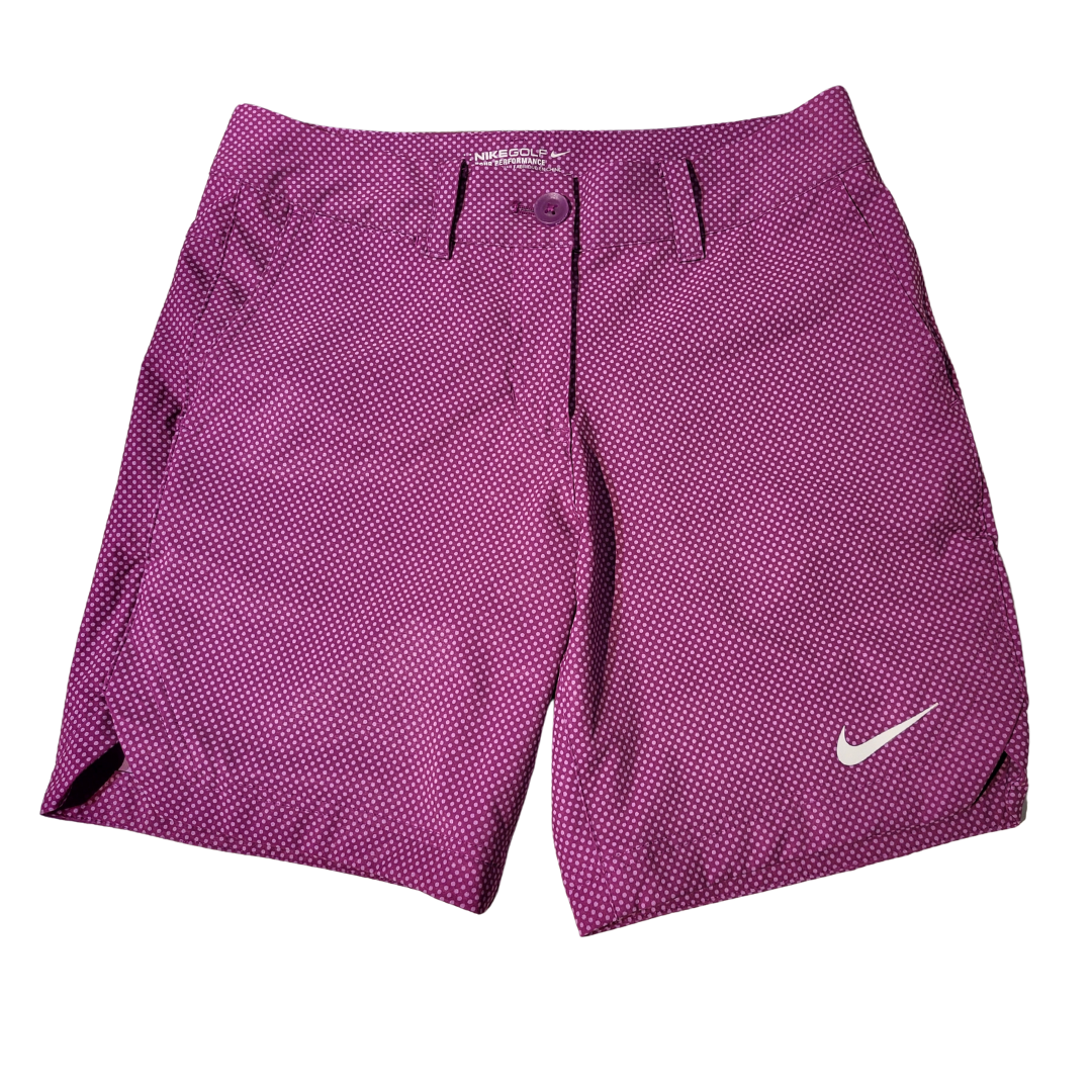 Nike Purple Polka Dot Patterned Women's Golf Shorts Size 2 Nike Purple Polka Dot Patterned Women's Golf Shorts Size 2