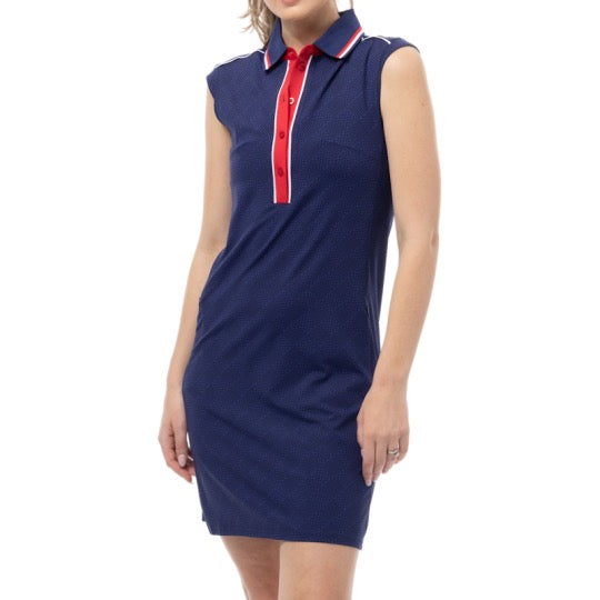 New SanSoleil Ladies SOLSTYLE Cool 36" Sleeveless Golf Dress - Betsy Navy Brand new-with tags / M / Navy New SanSoleil Ladies SOLSTYLE Cool 36" Sleeveless Golf Dress - Betsy Navy Brand new-with tags / M / Navy