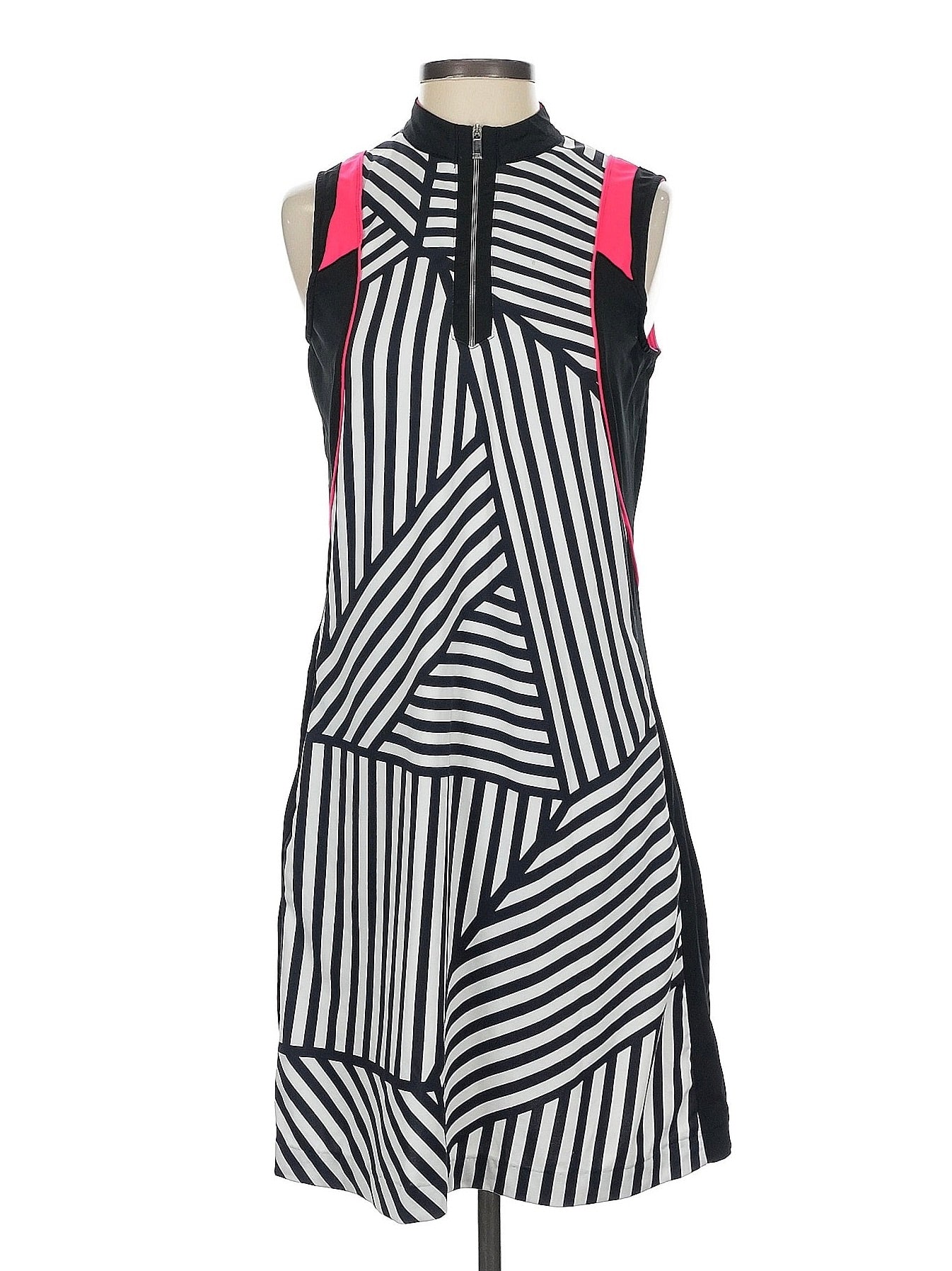 Tail Activewear Black & White Striped Sleeveless Golf Dress Size S MSP Tail Activewear Black & White Striped Sleeveless Golf Dress Size S MSP