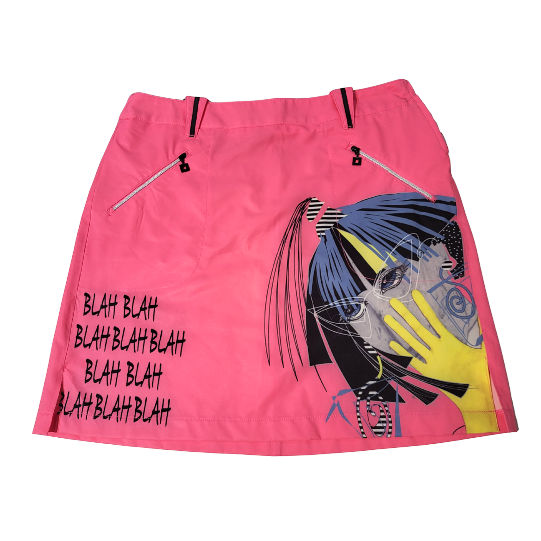 SKULPANDA OOTD Glaring ビッグサイズ　DJ Jamie Sadock Pink “Blah Blah Blah” Golf Skirt Size 4