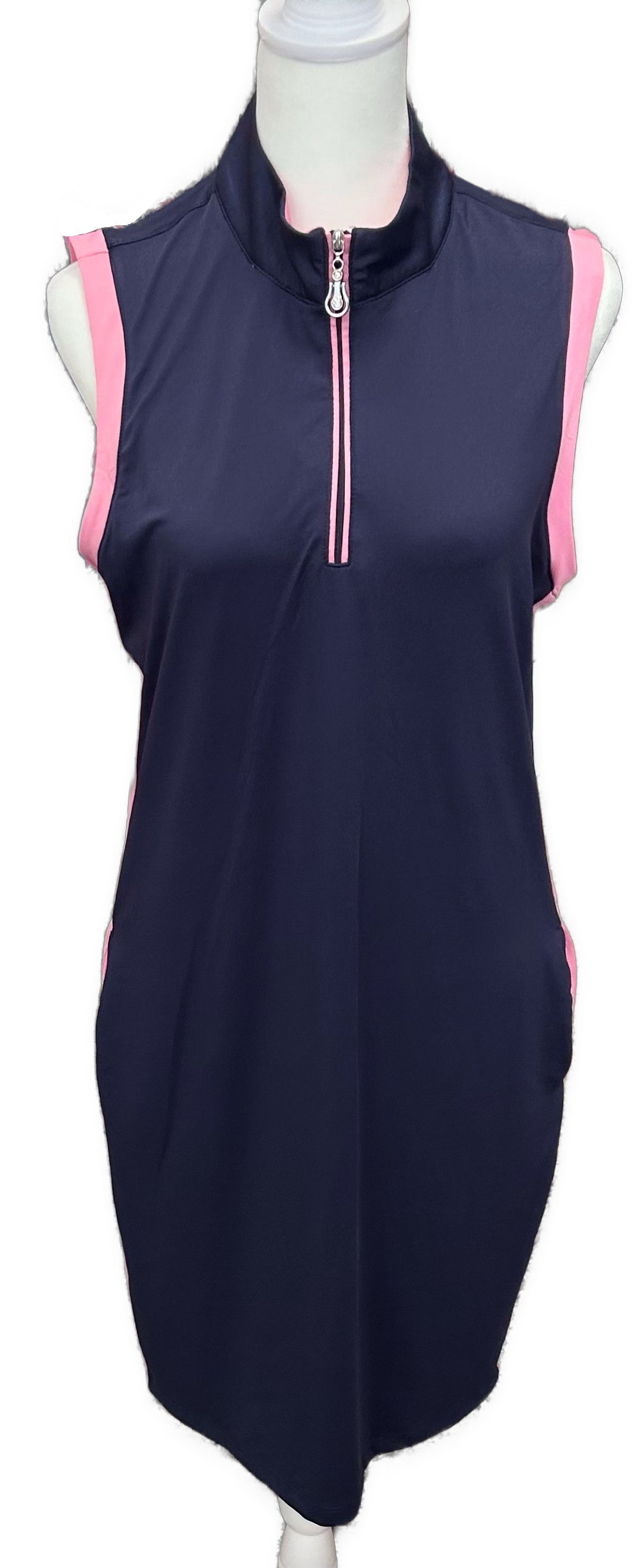 Emerald 18 Navy & Pink Women's Golf Dress Size M Emerald 18 Navy & Pink Women's Golf Dress Size M