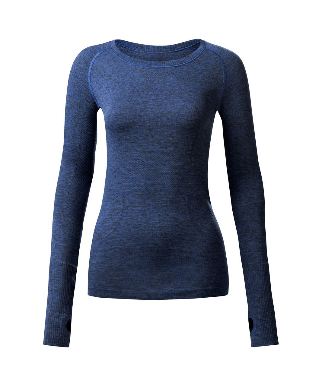 Lululemon Swiftly Tech Long Sleeve Crew Black / Sapphire Blue Size 10