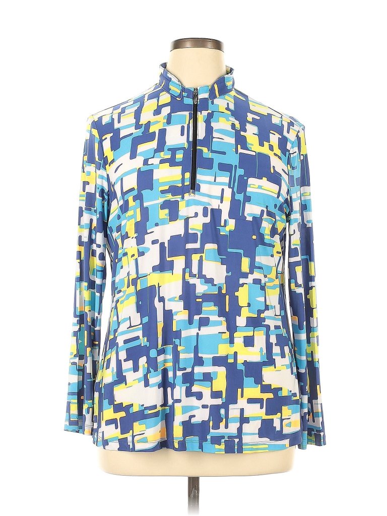 Women's Jamie Sadock Simplicity Long Sleeve Golf Top - Multicolored Si