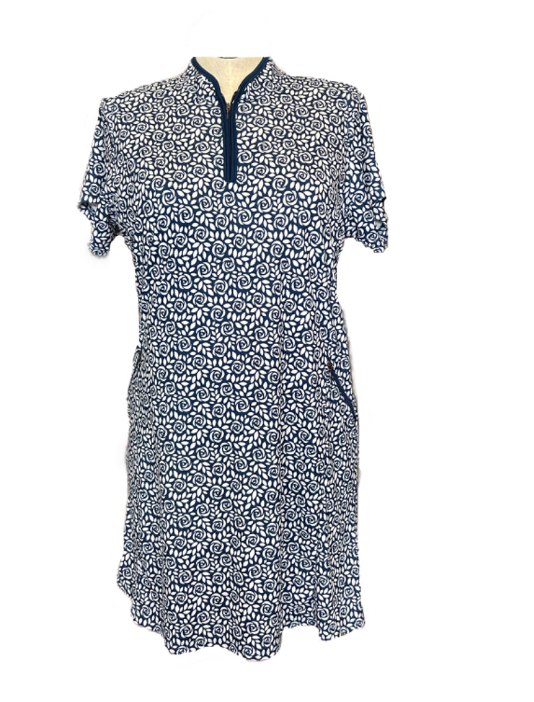 women's short sleeve golf dress Tory Burch Women's Short-Sleeve Pleated Golf Dress in New Ivory, size 6