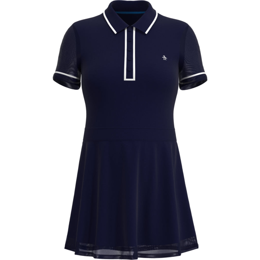 Original Penguin Women's Veronica Golf Dress in Black Iris/Blue, Size Small