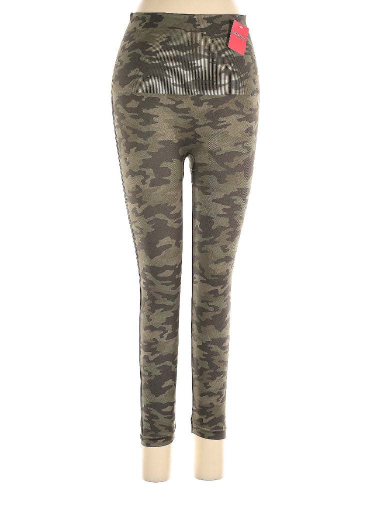 New Spanx Look at Me Now Seamless Cropped Leggings -Green Camo Size 1X