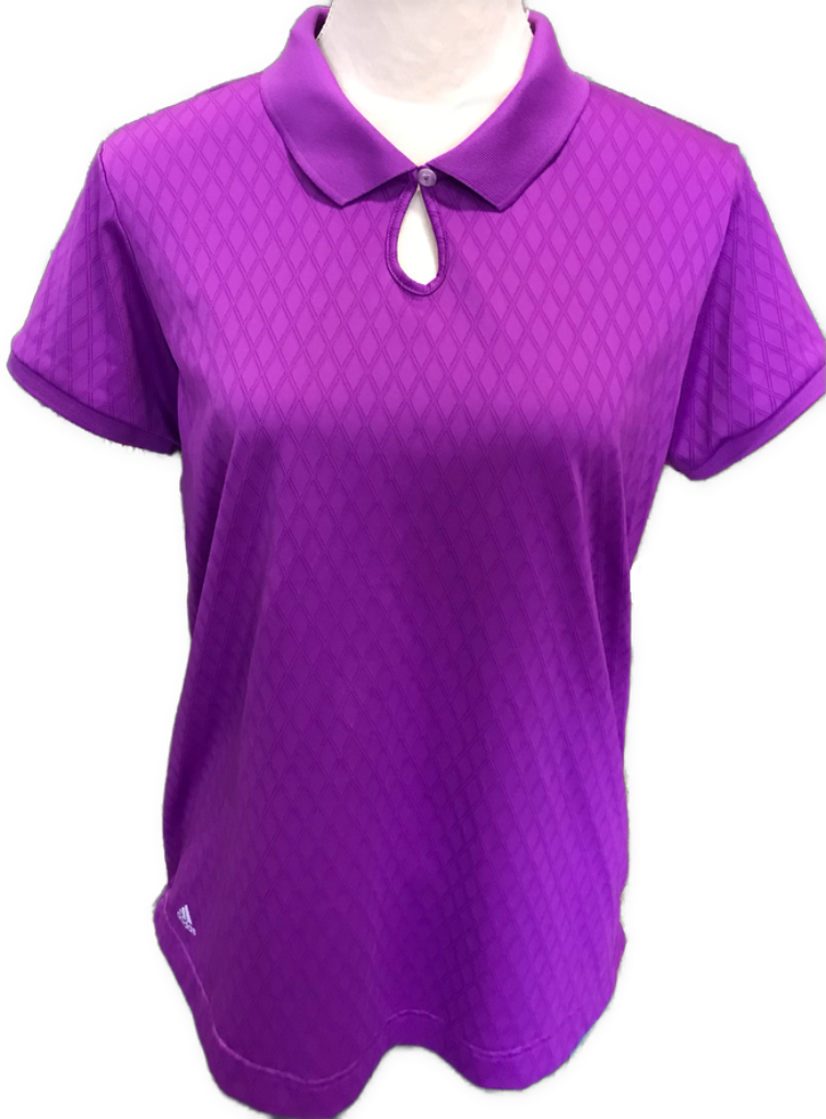 Adidas purple golf shirt sales