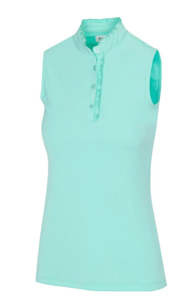 Chemise Greg Norman Femme – Verte, Manches Courtes, Taille L – Dri-fit Golf
