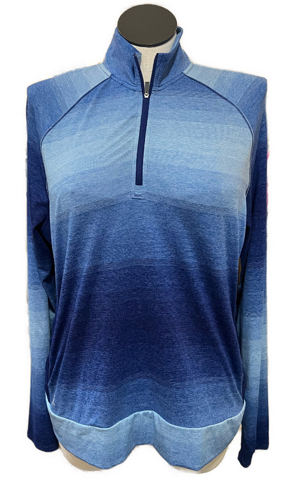 Women's Adidas Royal Blue Gradient Golf Pullover Size 2XL