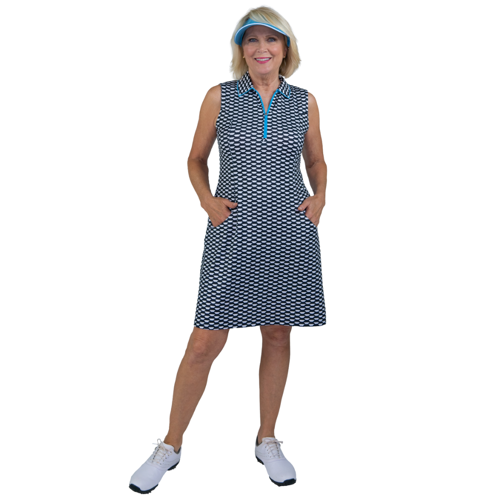 New Jofit Black & White Sleeveless Golf Dress Size Xs MSP$100