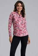 New Ibkul Kate Long Sleeve Mock Neck Top MSP $105-1