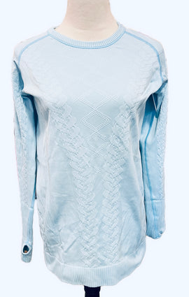 Lululemon Ice Blue Long Sleeve Tech Top Sie 10 (L) MSP$78