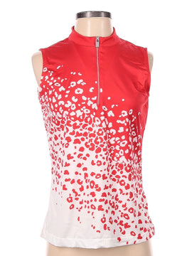 Tail Activewear Womens Red Animal Print Sleeveless Golf Top Size M MSP$101