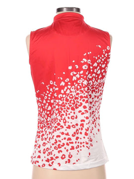 Tail Activewear Womens Red Animal Print Sleeveless Golf Top Size M MSP$101 - 0