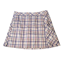Women's Izod White & Blue Plaid Golf Skort Size 10 MSP$65 - 0