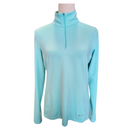 Women's Nike Golf Aqua 1/4Zip Mock Neck Long Sleeve Pullover Size M MSP$75-3