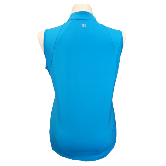 Tail Women's Sandria Zip Sleeveless Golf Top- Destny Blue  Size XL MSP$91
