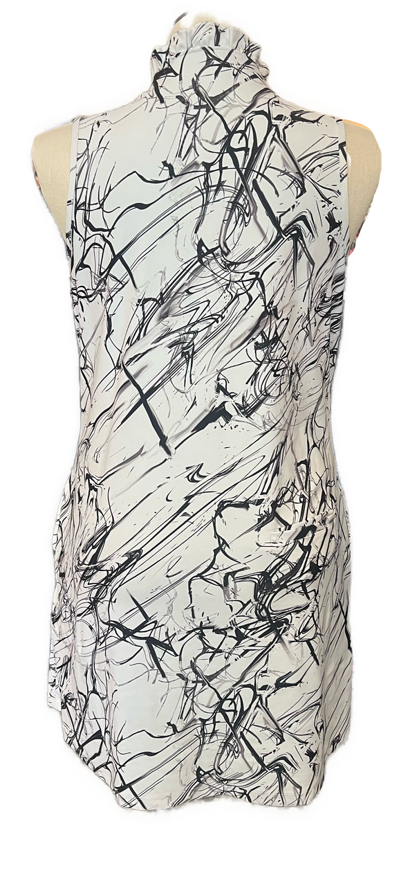 Swing Dish Black & White Jalen Print Golf Dress Size XL MSP$99