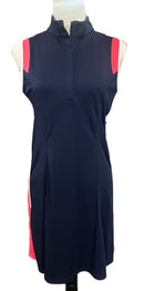 Callaway Navy Women's Sleeveless Golf Dress w/ Pink & White Accents Size M MSP$110-1