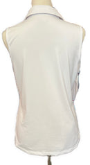 Women's G/Fore Multi V Tech Jersey Sleeveless Golf Polo Size L MSP$110-2