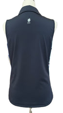 G/Fore Women's Multi V Navy/White/Blue Sleeveless Golf Polo Size L MSP$110-2