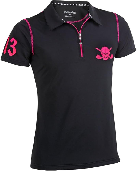 Tattoo Golf Women's Black Lucky 13 Polo Size 3XL MSP$70