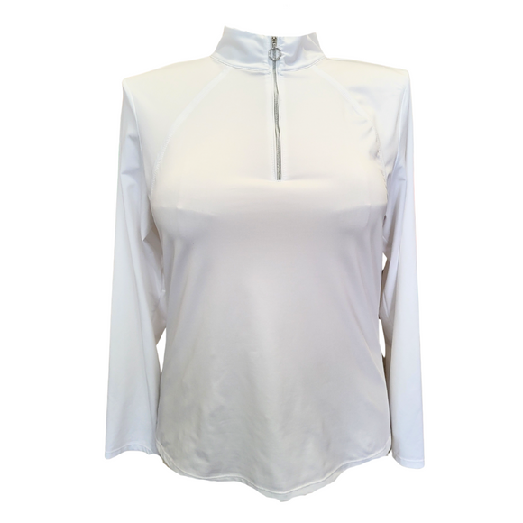 Tail Activewear Women's White Zip Mock Golf Pullover Size XL MSp$90