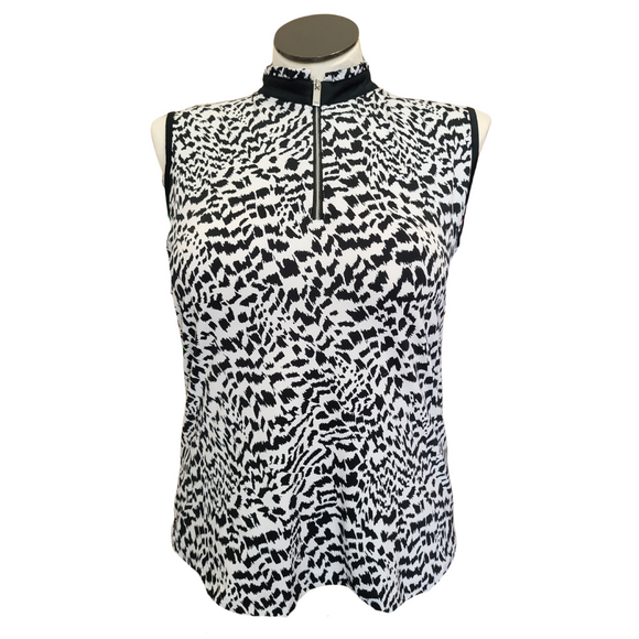 Tail Edil Sleeveless Golf Top - Abstract Cheetah Size XL MSP$96