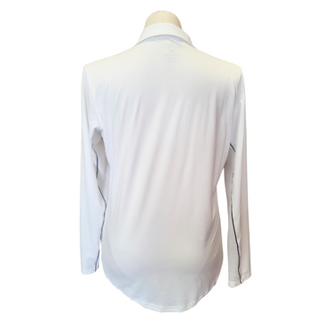 San Soleil Women's White Golf Sun Shirt w/ Navy Trim Size XL MSP$91 - 0