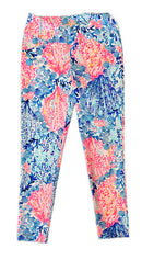 Lilly Pulitzer Luxletic Pink & Blue Sea Print Golf Pant Size 2 MSP$138-1