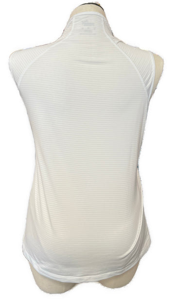 Puma Women's White Textured Stripe Sleeveless Golf Polo Size XL MSP$60 - 0