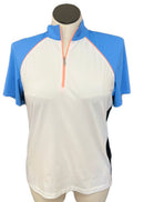 Tail Women's Color Black Short Sleeve Zip Mock Golf Top Size XL MSP$95-1
