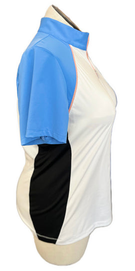 Tail Women's Color Black Short Sleeve Zip Mock Golf Top Size XL MSP$95 - 0