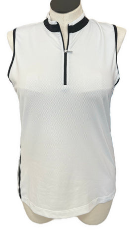Tail Women's White & Black Sleeveless Golf Top Size XL MSP$96