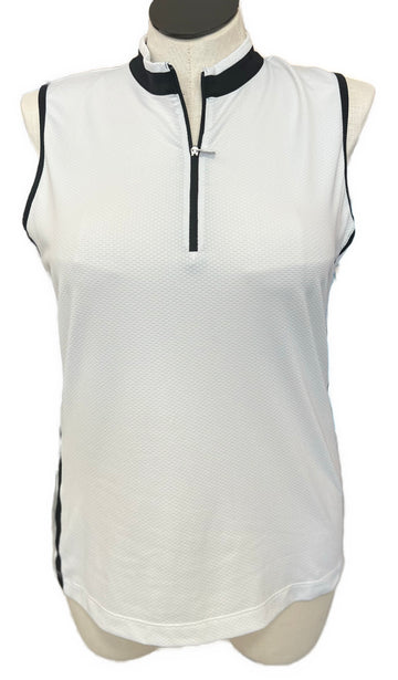 Tail Women's White & Black Sleeveless Golf Top Size XL MSP$96