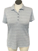 Puma Women's Gray & White Striped Golf Polo Size XL  MSP$65-1