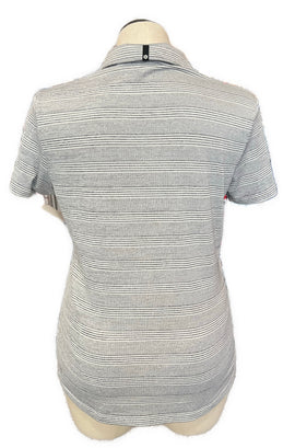 Puma Women's Gray & White Striped Golf Polo Size XL  MSP$65 - 0