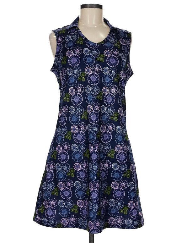Puma Women's Navy Floral Sleeveless Golf Dress Size M MSP$90
