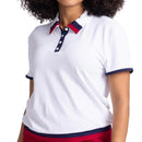 New Kinona Women's White Let Loose Short Sleeve Golf Top MSP$124-1