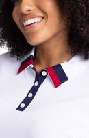 New Kinona Women's White Let Loose Short Sleeve Golf Top MSP$124-3