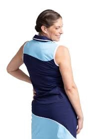 New Kinona Women's Curve Appeal Sleeveless Golf Top - Navy Blue MSP$115 - 0