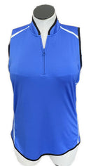PGA Tour Women's Blue Sleeveless Golf Top Size XL-1