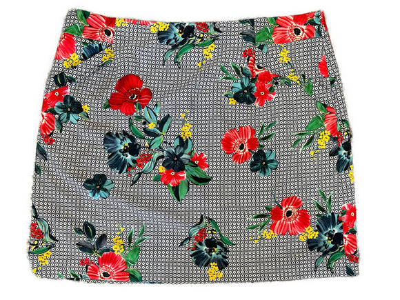 EP Pro Navy & White Print with Red Flowers Golf Skort Size XL MSP$86