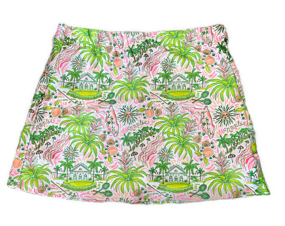 Kaeli Smith Green and White Naples Print Skort Size XL MSP$110