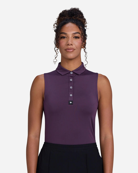 New Bad Birdie Women's Core Sleeveless Golf Polo - Jammy