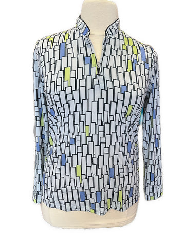 Jamie Sadock Sunsense Multicolored Geo Print Sun Shirt Size L MSP$98