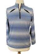 Tail Activewear White, Blue & Black Dot Print Golf Pullover Size XL MSP$100-1