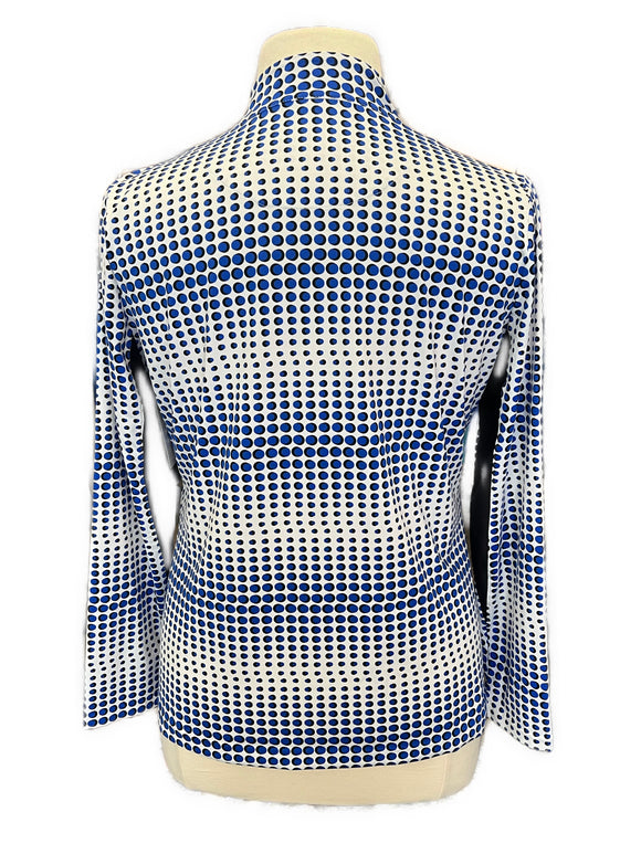 Tail Activewear White, Blue & Black Dot Print Golf Pullover Size XL MSP$100