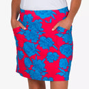Jofit Mina Bold Floral Print Golf Skort- Red/Blue Size L MSP$92-1